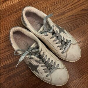 White and Silver Women's Sneakers